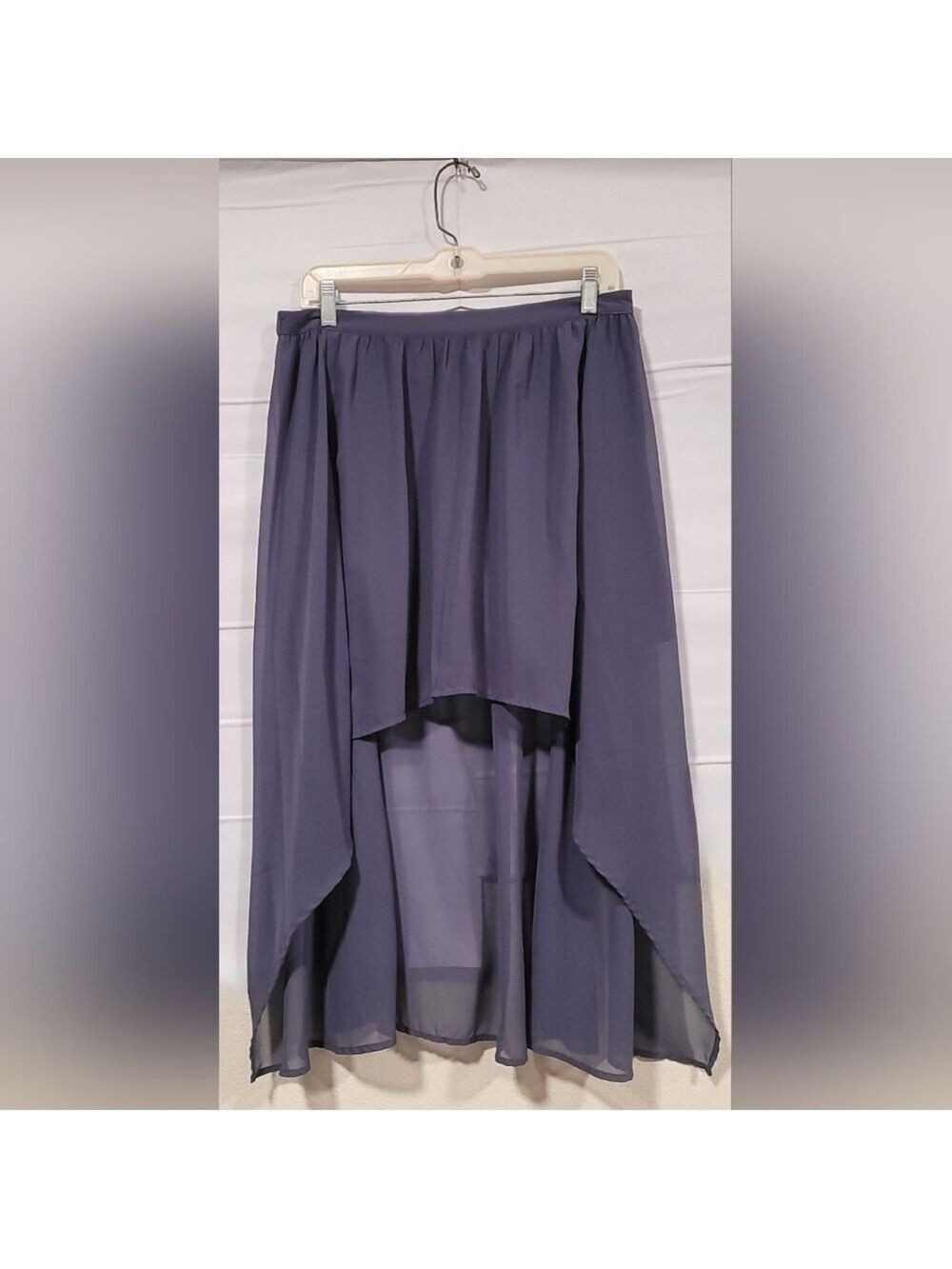 Rubbish Purple High-Low Maxi Skirt Medium